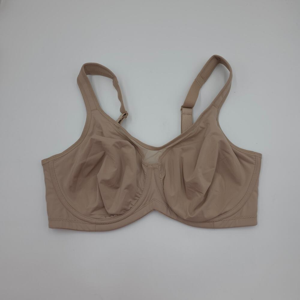 HSIA CoolComfort Smoothing Unlined Minimizer Underwire Bra in Beige Size 34DD